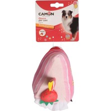 Camon Polyester Pasta Dilimi Şeklinde Gıcırtılı Eğlenceli Köpek Oyuncağı 25 cm