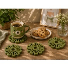 Triora Design Çiçek Figürlü Bardak Altlığı Seti (4'lü)