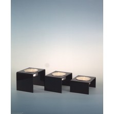Lusora Design Dekoratif 3 Adet Büyük Boy Tealight'lık (Mum Dahil)