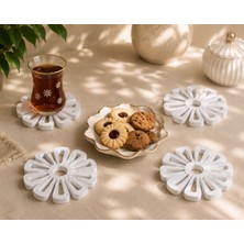 Triora Design Çiçek Figürlü Bardak Altlığı Seti (4'lü)
