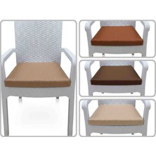 Ayzen Home 4 Adet Rattan Sandalye Minderi Bağcıklı 45X45 Kare