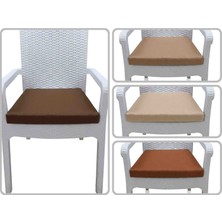 Ayzen Home 4 Adet Rattan Sandalye Minderi Bağcıklı 45X45 Kare