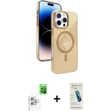 Marsilyan™- iPhone 16 Pro Max Kılıf Nova Modern Prime - Şeffaf Pasifik Cam Ekran Koruyucu + Raze Metal Kamera Lens - Bz