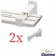 Cazimo 2 Adet Perde Rayı Korniş L Ayak Duvara Montaj Askı Aparatı Plastik
