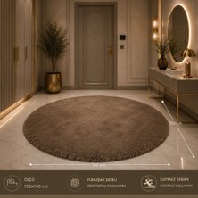 Wooly Life 150CM Oval Peluş Halı Tavşan Tüyü Premium