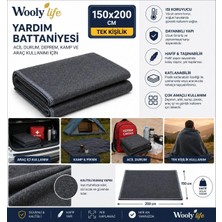 Wooly Life Tek Kişilik Battaniye 150X200 Yardım Battaniyesi Çok Amaçlı Kamp Piknik