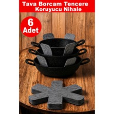 Wooly Life Tencere Tava Borcam Tabak Cam Koruyucu Çizdirmez Keçe 30X30 6 Lı Set