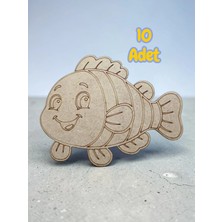 My Kids Room Sevimli Balık Boyama Aktivite Sanat Okul Öncesi Anaokulu Kreş Etkinlik Seti 10LU