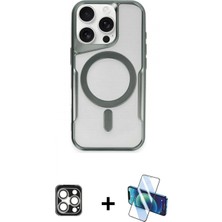 Marsilyan™- iPhone 16 Pro Max Kılıf Yadigar Klasik Özel Seri - Siyah 3D Antistatik Seramik Nano Ekran Koruyucu + Pvd Metal Kamera Lens - Gs