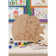 My Kids Room Boyanabilir Atatürk ve Ay-Yıldız Ahşap Oyuncak Etkinlik Aktivite 1 Adet
