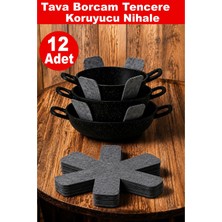 Wooly Life Tencere Tava Borcam Tabak Cam Koruyucu Çizdirmez Keçe 30X30 12LI Set