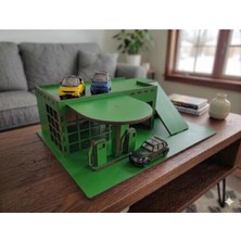 My Kids Room Ahşap Oyuncak Benzinlik ve Garaj