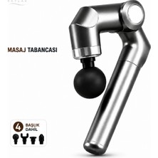Raylax Masaj Tabancası Uzun Saplı Masaj Aleti Derin Doku Ayarlanabilir Başlıklı Kas Gevşetici