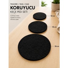 Wooly Life Tabak Borcam Porselen Koruyucu Ped Keçe Çizdirmez Kırılmaz Her Boydan 4 Adet Toplam 12 Adet Gönderilir