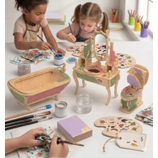 My Kids Room Ahşap 3D Minyatür Banyo Mobilya Seti - Eğitici Maket Tasarım Serisi