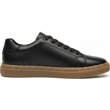 Martinetto % 100 Hakiki Deri Siyah Sneaker Erkek Günlük Ayakkabı MRT0402261239