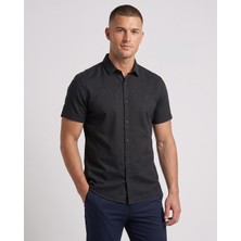 Cliento Pamuk Keten Armürlü Smart Casual Erkek Gömlek