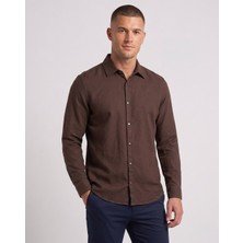 Cliento Pamuklu Keten Slim Fit Modern Erkek Gömlek