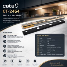 Cata CT-2464 Bella Slim Şarjlı Sensörlü LED Cabinet