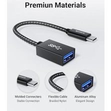 Syntech Usb-C - USB Adaptörü, 2'li Paket Usb-C - USB 3.0, 10GBPS Type-C, Thunderbolt 3 - USB Otg Kablosu, 17/16/15 Pro Max, iPad Mini 6, MacBook Pro/air/neo ile Uyumlu, Siyah