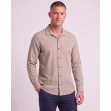 Cliento Pamuklu Keten Slim Fit Modern Erkek Gömlek