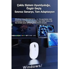 Kablosuz Gaming Mouse 12800 Dpı 3 Modlu Bluetooth 2.4g USB Kablolu 1000Hz Raporlama Hızı 67G Ultra Hafif 6 Tuş 300MAH Şarjlı Ofis Oyuncu Mouse | Ajazz NJ07 (Siyah - NJ07)