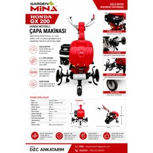 Honda GX200 Garden Mina 2+1 Çapa Makinası