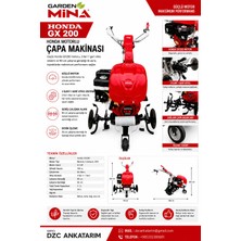 Honda GX200 Garden Mina 3+1 Çapa Makinası