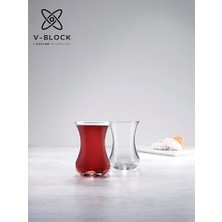 42381S00 V Block Ince Belli 6'lı Çay Bardağı