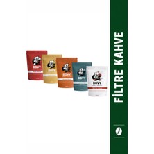 5\'li Filtre Kahve Tanışma Seti 5 x 200 gr (1 Kg) Öğütülmüş - Deneme Paketi 5 Çeşit