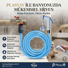 Plasyay Düz Hortumlu Tekne Yat Yıkama ve Sulama Hortumu Şattaf Başlıklı Setler 3.5 Metre