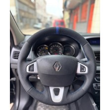 Stilix Garage Fluence Megane 3 Scenic Direksiyon Kılıfı Araca Özel Yüzüklü