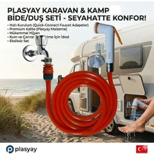 Plasyay Düz Hortumlu Tekne Yat Yıkama ve Sulama Hortumu Şattaf Başlıklı Set 5 Metre