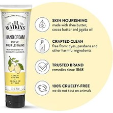 J.r. Watkins Natural Moisturizing Hand Cream, Hydrating Hand Moisturizer With Shea Butter, Cocoa Butter, And Avocado Oil, Usa Made And Cruelty, 3.3oz, Lemon Cream,