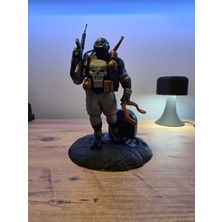 Pilovestik Leonardo Punisher Reçine Heykeli, Tmnt Hayran Sanatı, Ninja Turtle 25CM