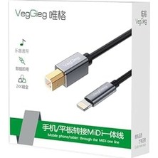 Lightning To Mıdı Usb-B iPad Uyumlu Müzik Enstrüman Kablosu