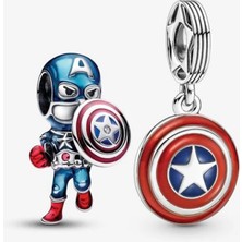 Lovecharm Kaptan Amerika Cazibesi Ikili Set