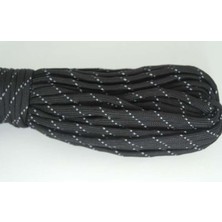 Mg Ropes Bileklik,outdoor ve Hobi Paracord Ip 4 mm No:16 Simli Siyah