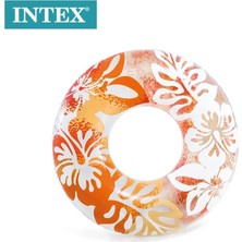 intex 91 cm Renkli Çiçek Desenli Havuz Simidi Can Simidi
