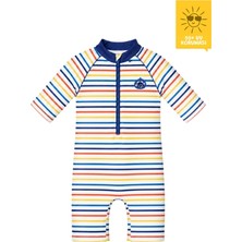 Daring Littles Uv Korumalı Upf 50+ Çizgili Bebek Tulum - Wonder Lines Koleksiyonu