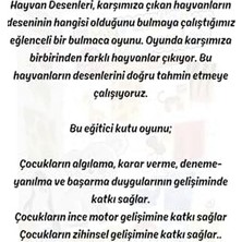 Hayvanlar ve Desenler 3 Yaş Üzeri Çocuklar Için 48 Parçalı Eğitici Görsel Algı Oyunu Serisi, SM-CA-OYUN-HAYVANLARVEDESENLER-5155