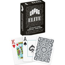 Copag %100 Plastik Oyun Kartları, Poker Boyu Endeks Tek Deste, Siyah