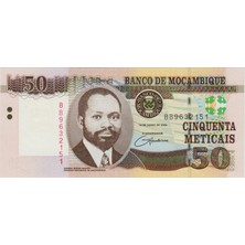 Banknoting Mozambik 50 Metıcaıs 2006 Çil.