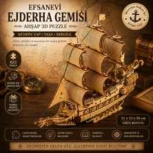 Algwood Ghost Ship Minyatür Ahşap Maket | Korsan Gemisi | 3D Puzzle Dıy Kendin Yap | 823 Parça Hobi Seti