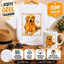 Gmt Ambalaj Kişiye Özel Golden Retriever Baskılı T-Shirt ve Kupa Seti – Köpek Temalı Hediyelik Kombin