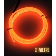 Araç Içi Aydınlatma Ip Şerit Torpido LED Ip Neon Dekoratif Buz Mavi - Kırmızı - Turuncu 2-3 - 5metre (2m-Turuncu)