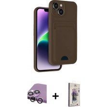 Marsilyan™- iPhone 14 Kılıf Vadi Çizgi Prime - Siyah Bilvis 3D Cam Ekran Koruyucu + Raze Metal Kamera Lens - Gs