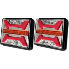 Reycar 2 Adet Fonksiyonel Neon Led Stop/Sinyal lambası Kamyon-Römork-Karavan 12-24 Volt