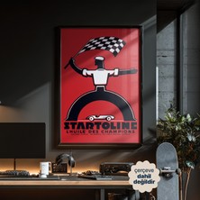 Persona Istanbul "damalı Şampiyon" - Retro-Modern Grafik Poster (Çerçevesiz)