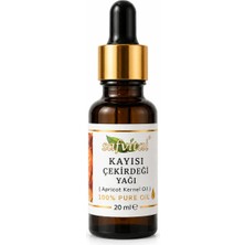 Safvital Kayısı Çekirdeği Yağı 20 ml Soğuk Pres %100 Saf Premium Cilt Saç Vücut Bakım Yağı Pure Oil